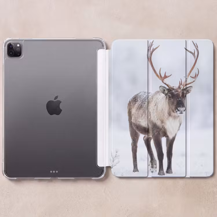 iPad-Hülle - Rentier - Geweih - Tundra - Schnee - Wild — 6