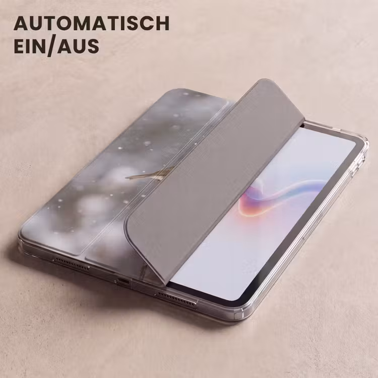 iPad-Hülle - Rotkehlchen - Getrocknete Blume - Schnee - Winter - Lieblich — 5