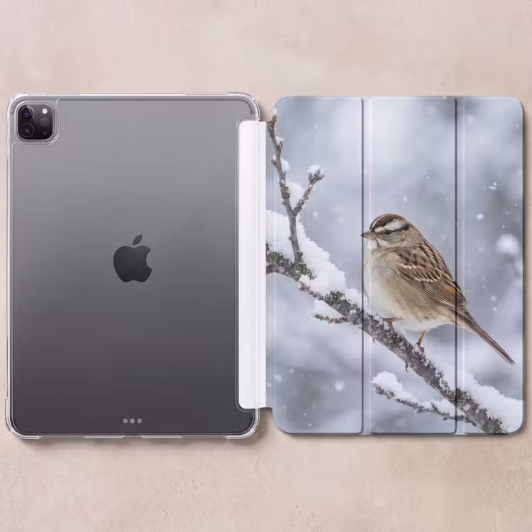 iPad-Hülle - Vogel - Zweig - Schnee - Winter — 6