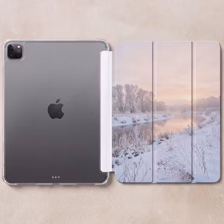 iPad-Hülle - Fluss - Winter - Landschaft - Schnee - Sonnenaufgang — 6