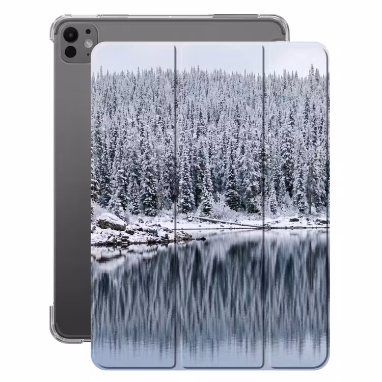 iPad-Hülle - Wald - Spiegelung - See - Winter - Gelassenheit — 1
