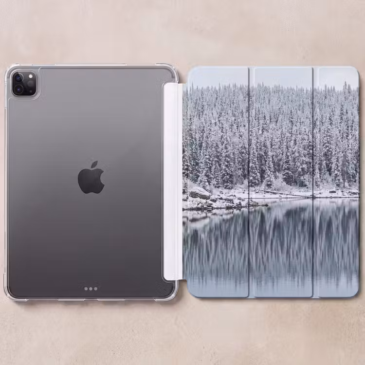 iPad-Hülle - Wald - Spiegelung - See - Winter - Gelassenheit — 6