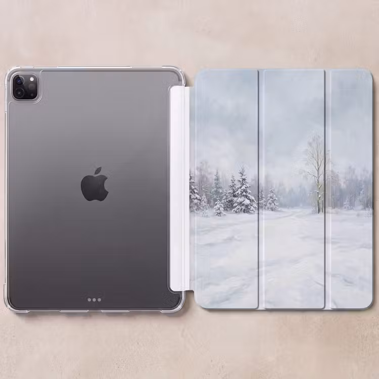 iPad-Hülle - Waldweg - Kiefer - Schnee - Winter - Ruhig — 6