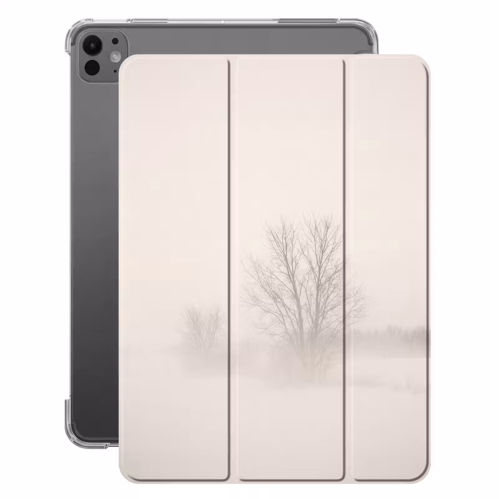 iPad-Hülle - Baum - Nebel - Schnee - Winter - Minimalistisch — 1