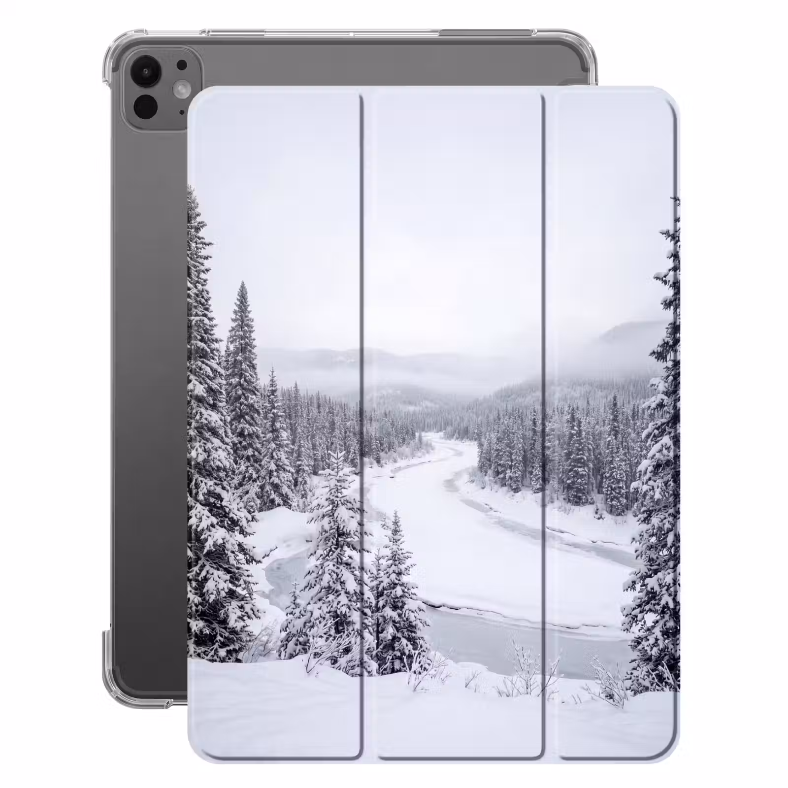 iPad-Hülle - Fluss - Gefroren - Landschaft - Winter — 1