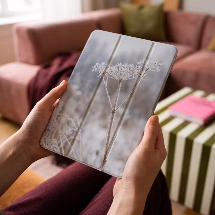iPad-Hülle - Bildschirm Blume - Reif - Kristall - Winter - Zart — 4
