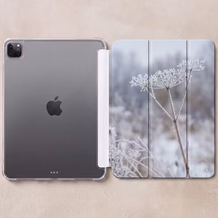 iPad-Hülle - Bildschirm Blume - Reif - Kristall - Winter - Zart — 6