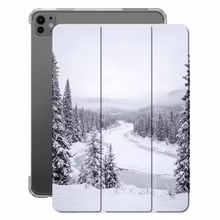 iPad-Hülle - Fluss - Gefroren - Landschaft - Winter — 1