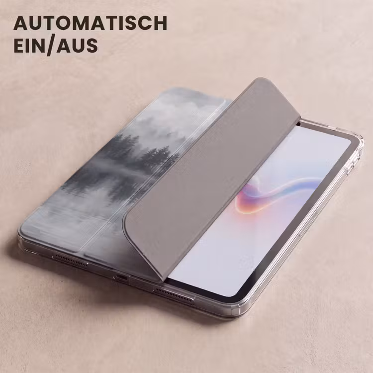 iPad-Hülle - Wald - See - Nebel - Natur - Grau — 5