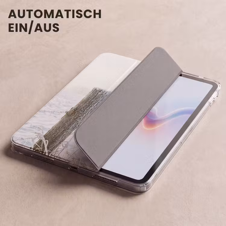 iPad-Hülle - Zaun - Schnee - Nebel - Landleben - Nostalgisch — 5