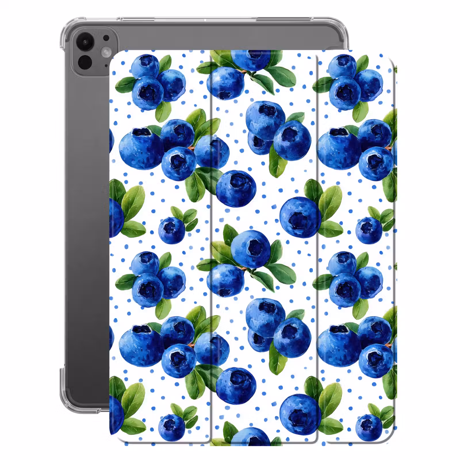iPad-Hülle - Beeren - Muster - Blau — 1