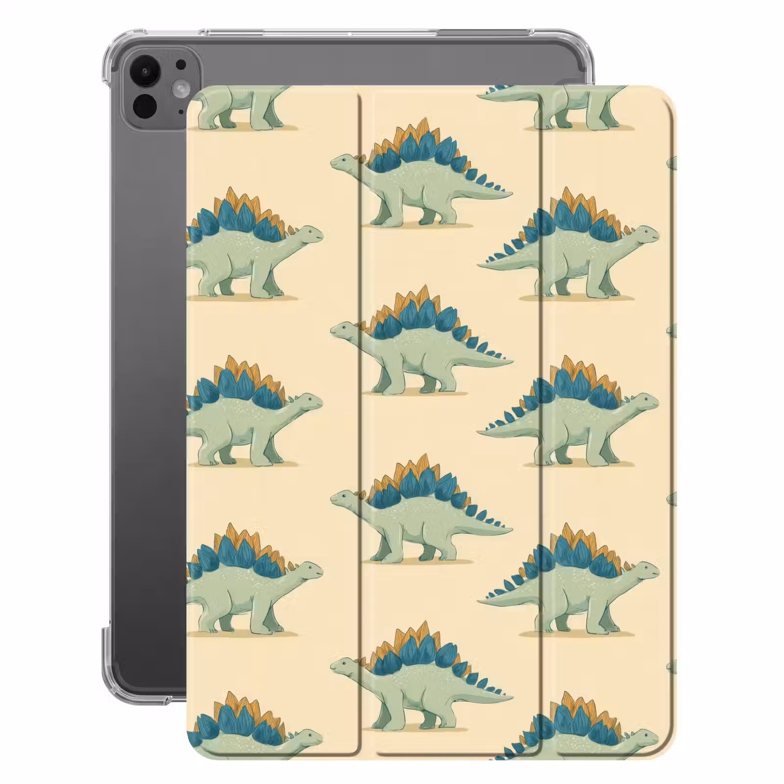 iPad-Hülle - Dino - Muster - Grün — 1