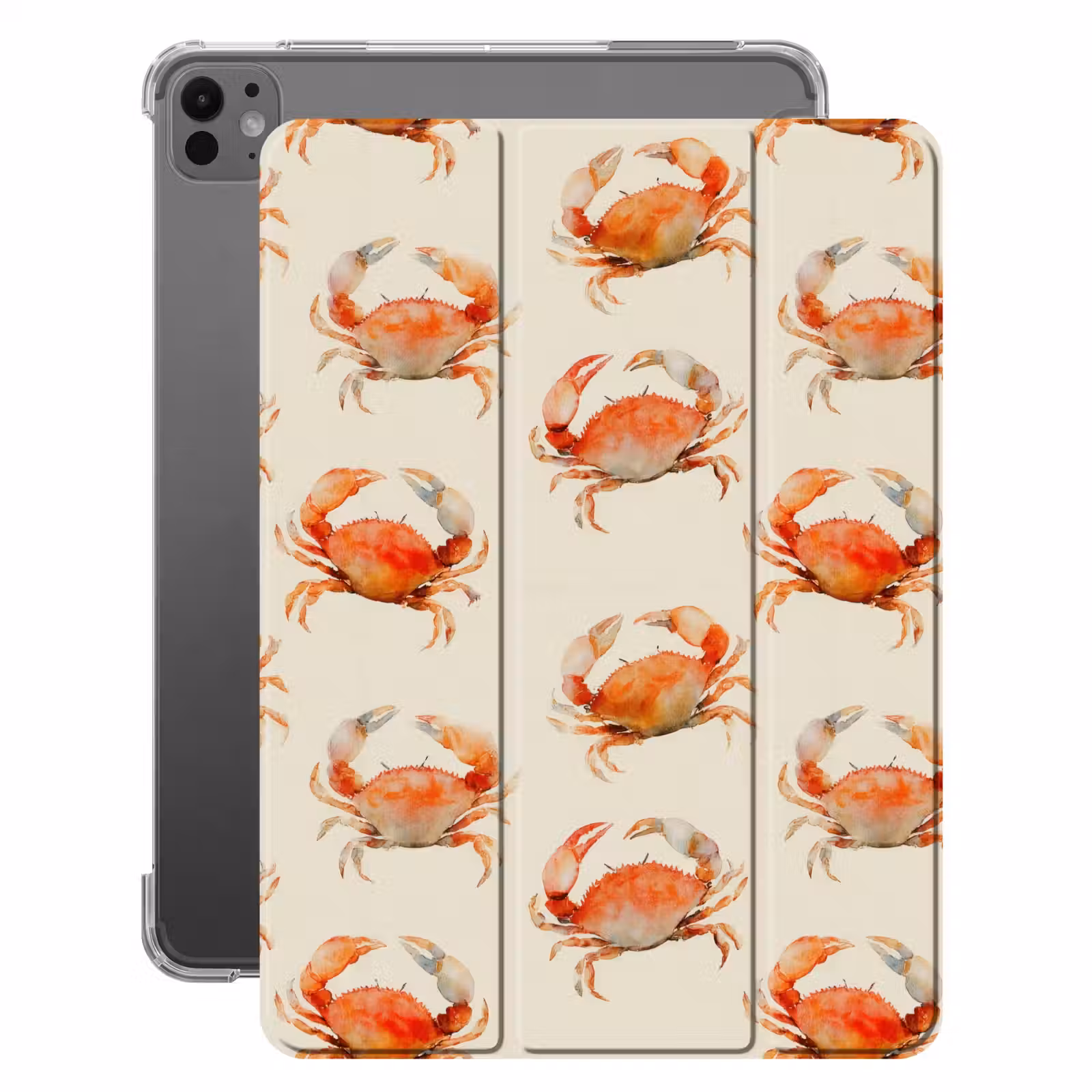 iPad-Hülle - Krabben - Muster - Orange — 1