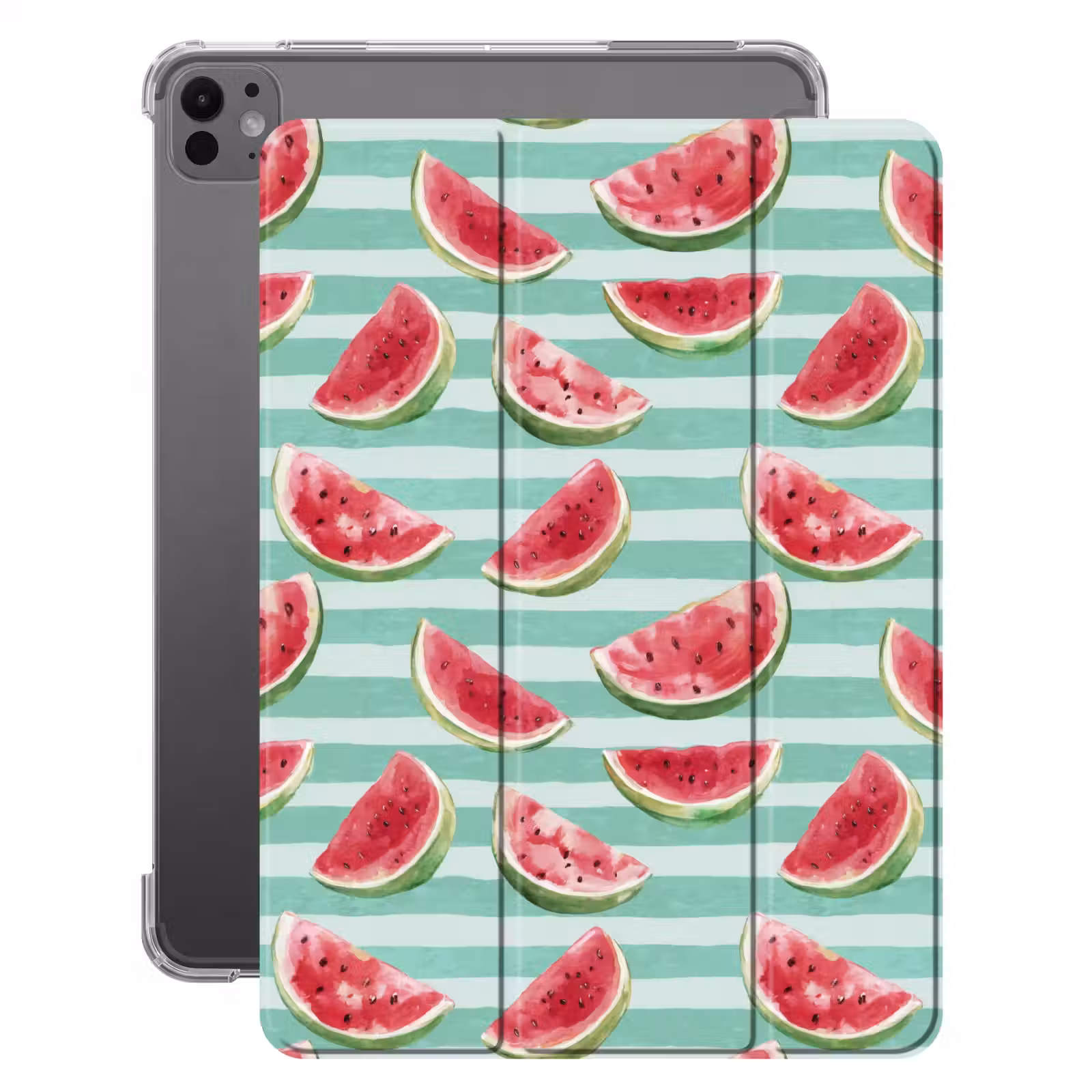 iPad-Hülle - Wassermelone - Streifen - Grün — 1