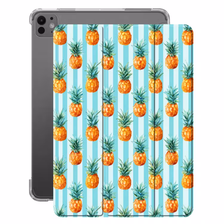iPad-Hülle - Ananas - Streifen - Grün — 1