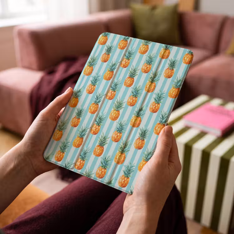 iPad-Hülle - Ananas - Streifen - Grün — 4