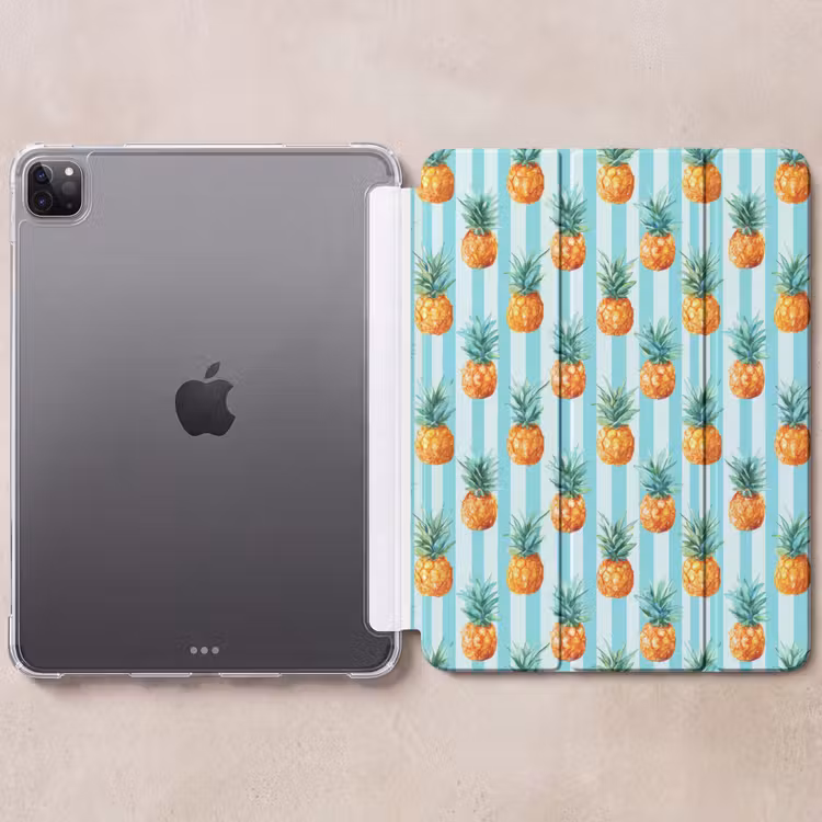 iPad-Hülle - Ananas - Streifen - Grün — 6