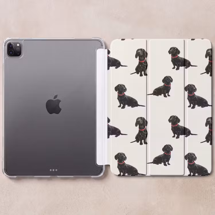 iPad-Hülle - Hund - Muster - Schwarz — 6