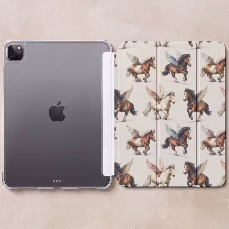iPad-Hülle - Pferde - Flügel - Farbenfroh — 6