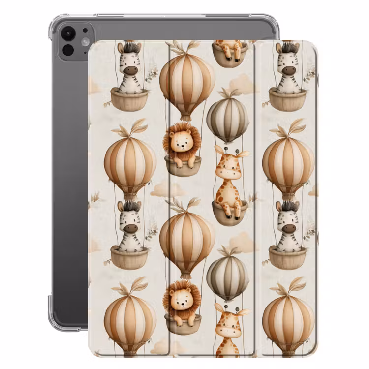 iPad-Hülle - Safari - Heißluftballons - Taupe — 1