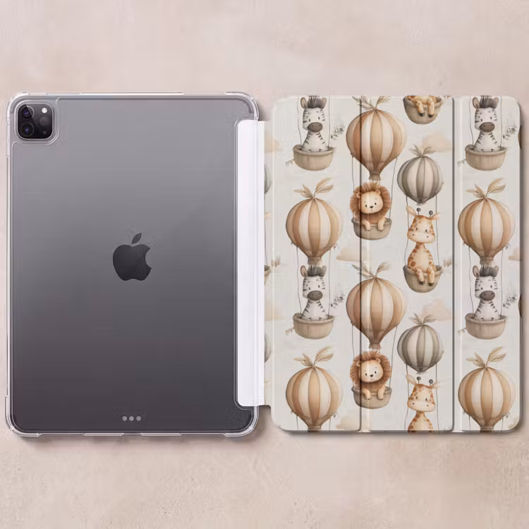 iPad-Hülle - Safari - Heißluftballons - Taupe — 6