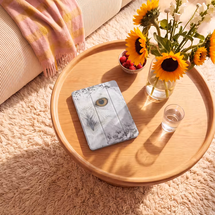 iPad-Hülle - Schneeeule - Auge - Wildtiere - Weiß — 2