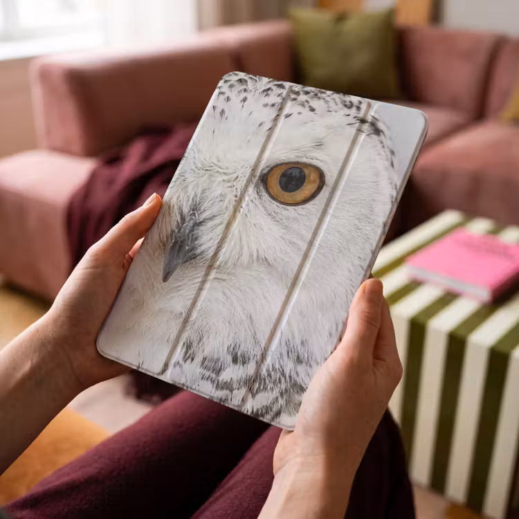 iPad-Hülle - Schneeeule - Auge - Wildtiere - Weiß — 4