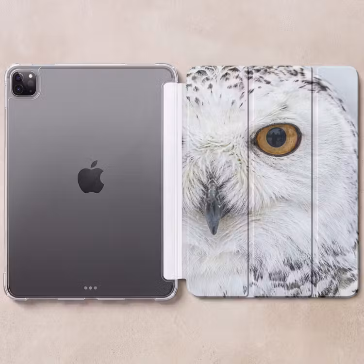 iPad-Hülle - Schneeeule - Auge - Wildtiere - Weiß — 6