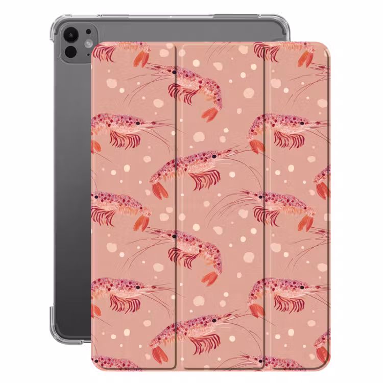 iPad-Hülle - Shrimps - Punkte - Rosa — 1
