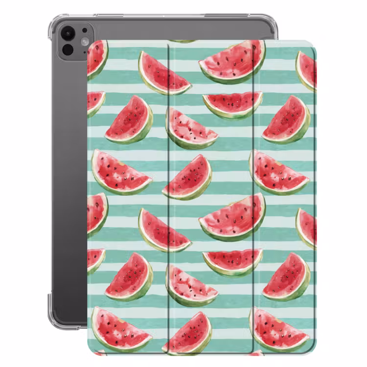 iPad-Hülle - Wassermelone - Streifen - Grün — 1
