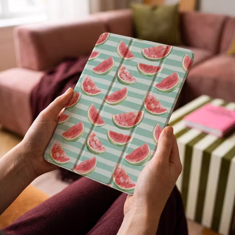 iPad-Hülle - Wassermelone - Streifen - Grün — 4