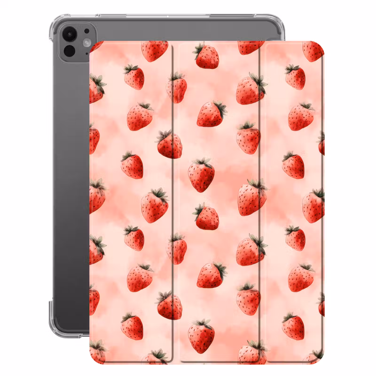 iPad-Hülle - Erdbeere - Muster - Rosa — 1