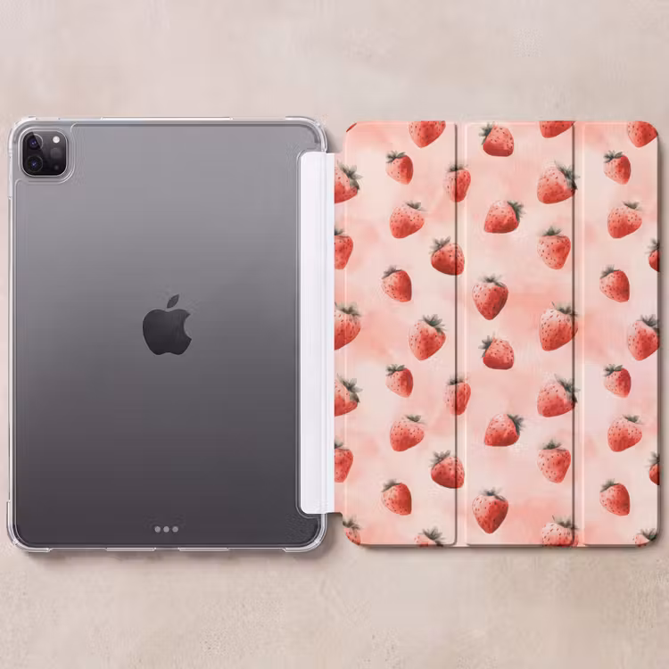 iPad-Hülle - Erdbeere - Muster - Rosa — 6