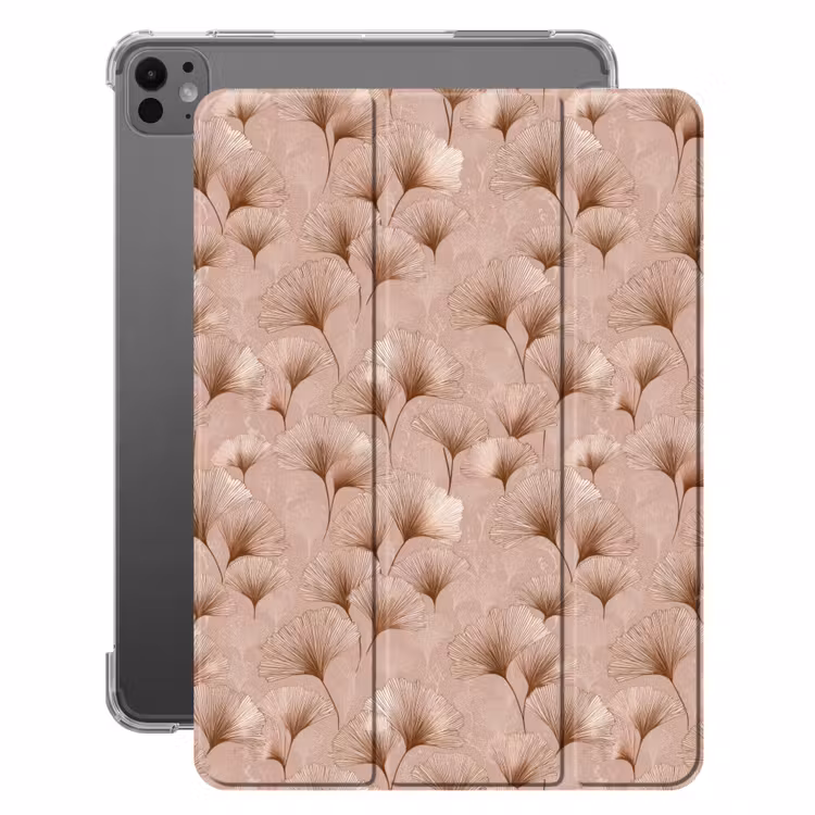 iPad-Hülle - Ginkgo - Muster - Rosa — 1