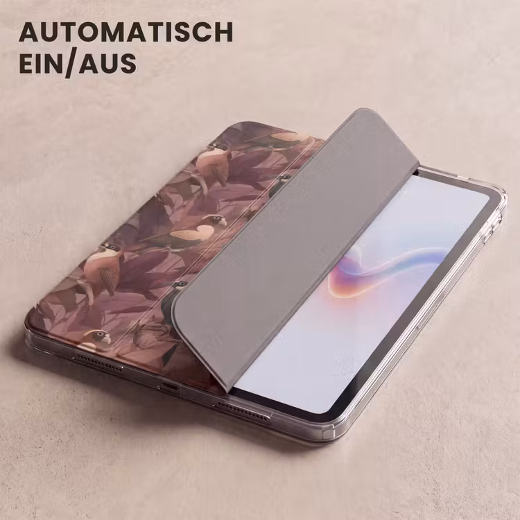 iPad-Hülle - Vögel - Blätter - Rosa — 5