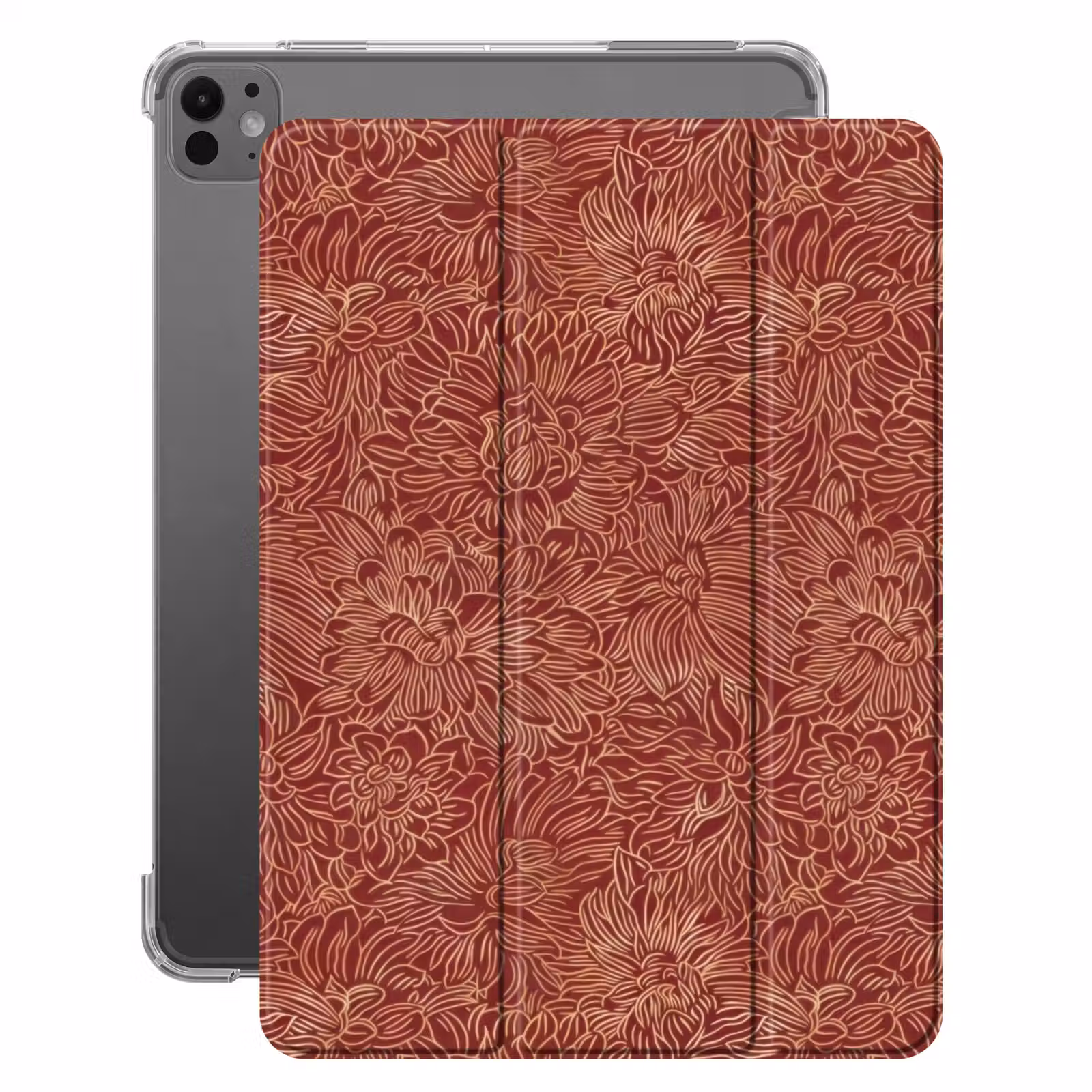 iPad-Hülle - Blumen - Motiv - Rot — 1