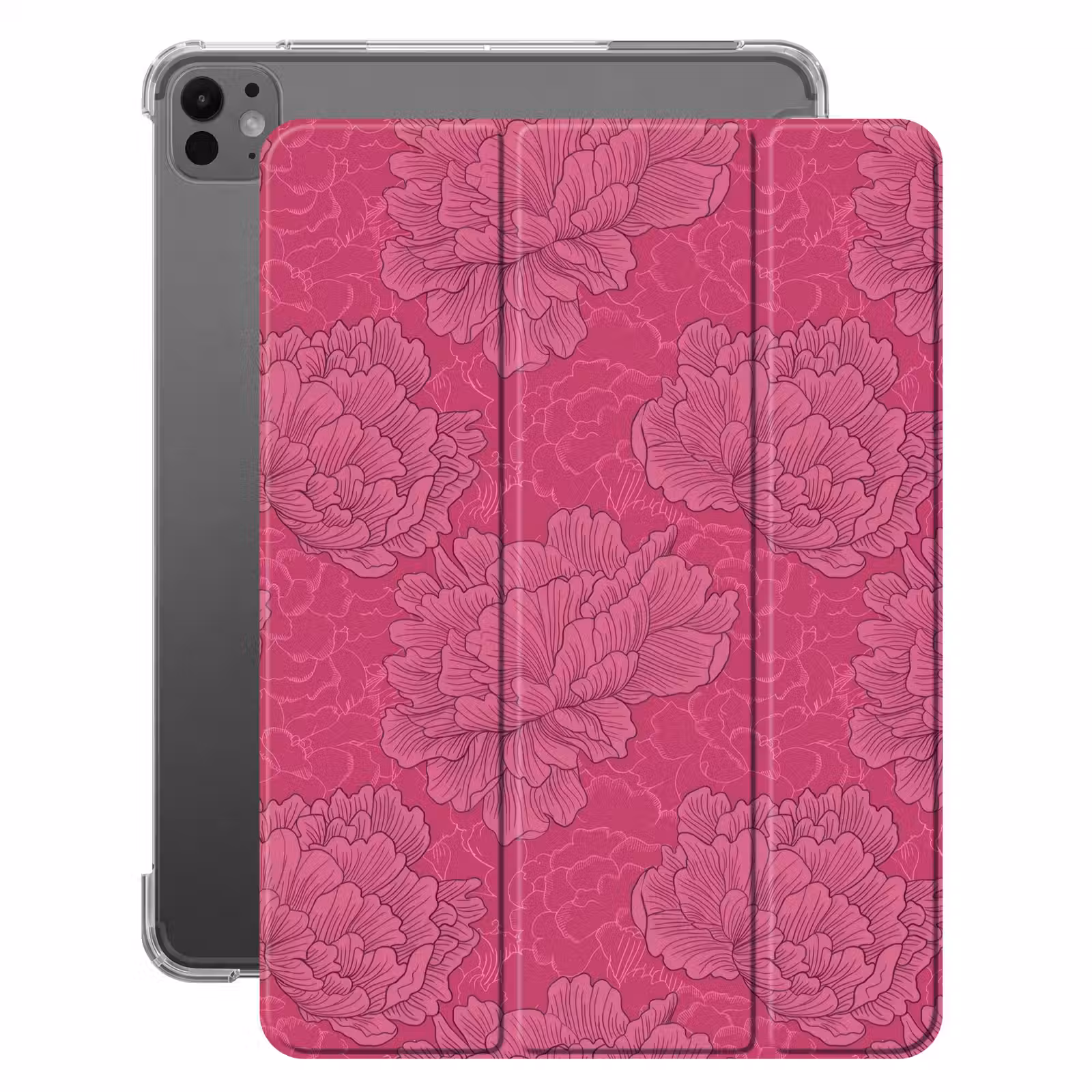 iPad-Hülle - Pfingstrosen - Energetisch - Rosa — 1