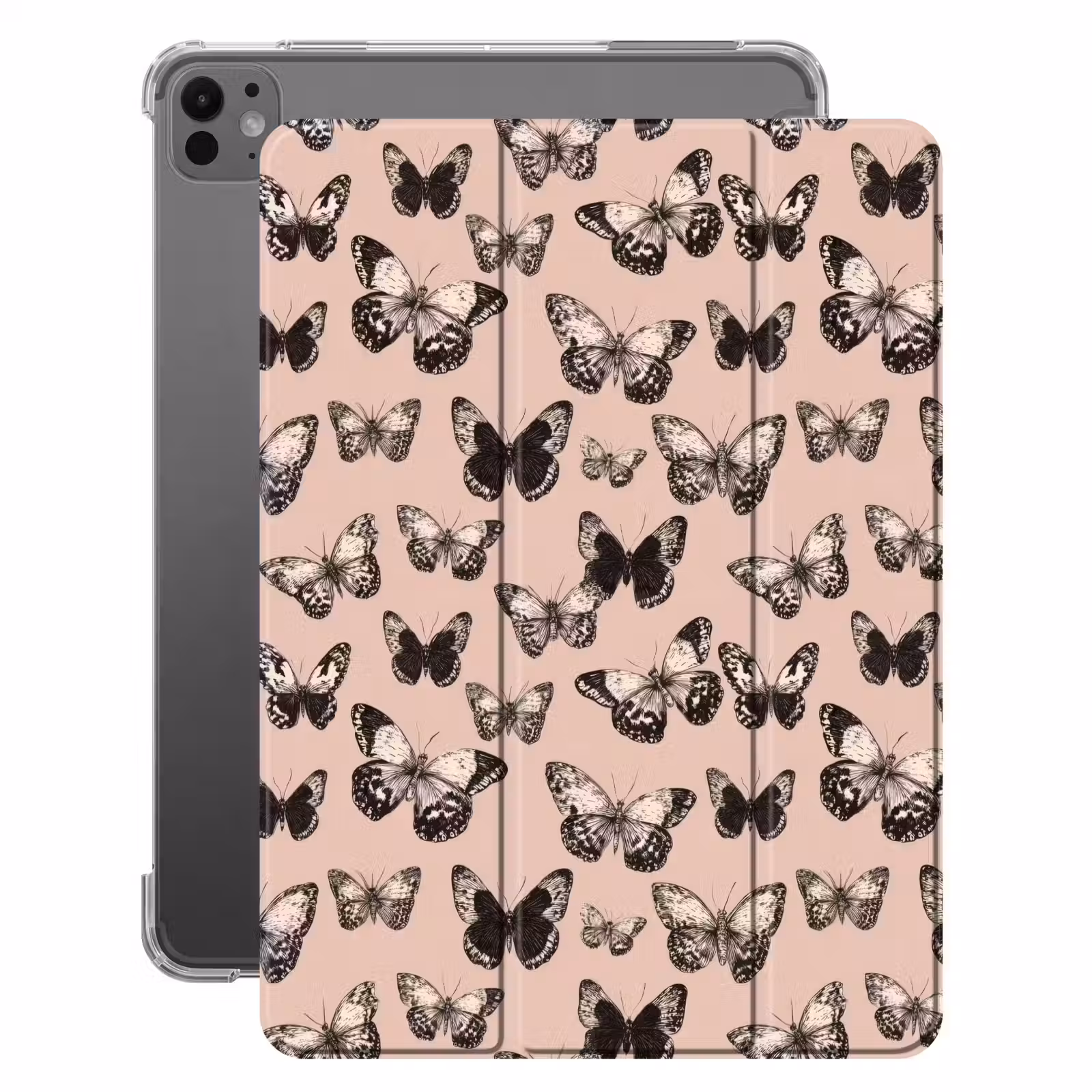 iPad-Hülle - Zeitlos - Schmetterlinge - Pfirsich — 1