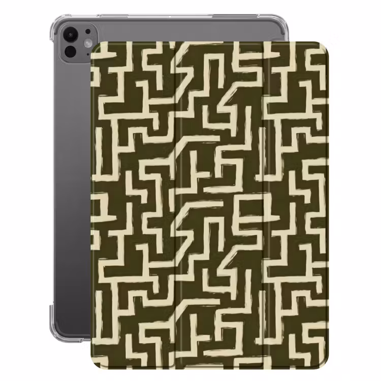 iPad-Hülle - Abstrakt - Linien - Grün — 1