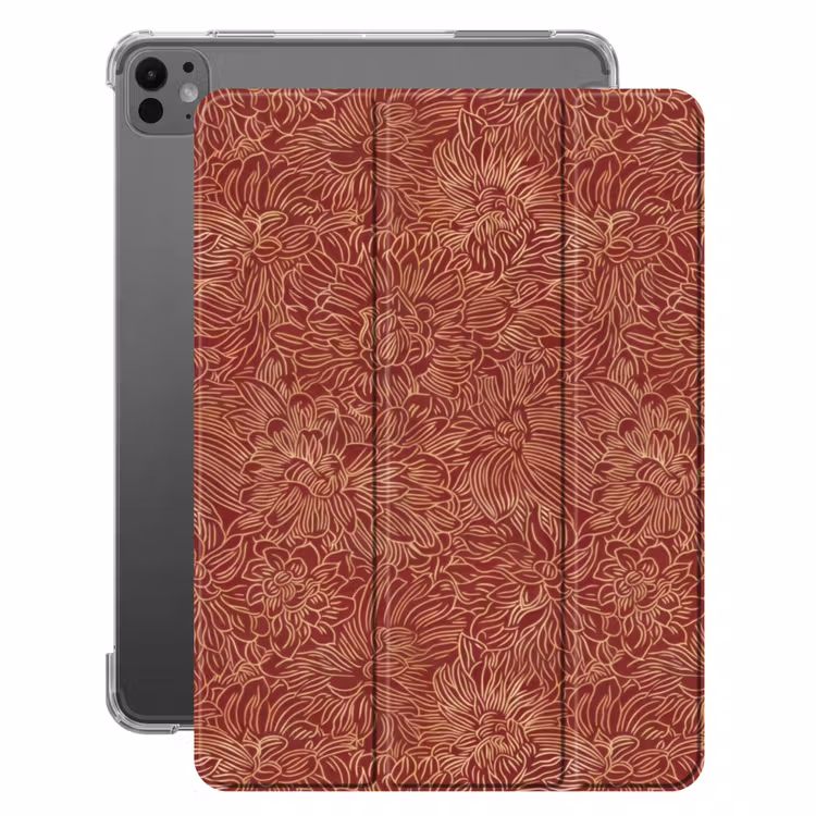 iPad-Hülle - Blumen - Motiv - Rot — 1