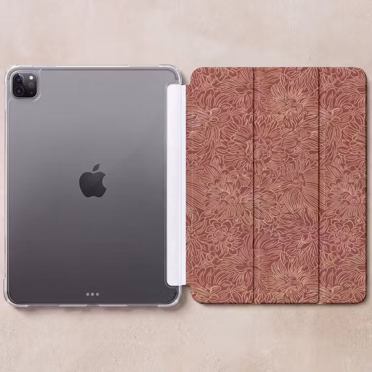 iPad-Hülle - Blumen - Motiv - Rot — 6
