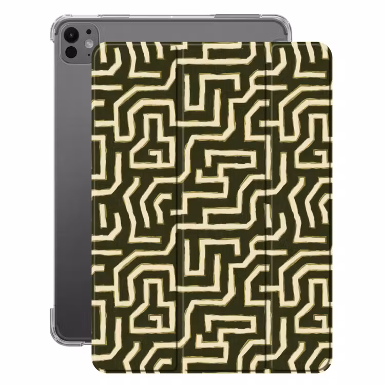 iPad-Hülle - Linien - Abstrakt - Grün — 1