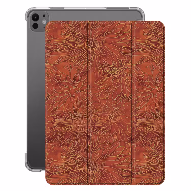 iPad-Hülle - Orientalisch - Blumen - Terrakotta — 1