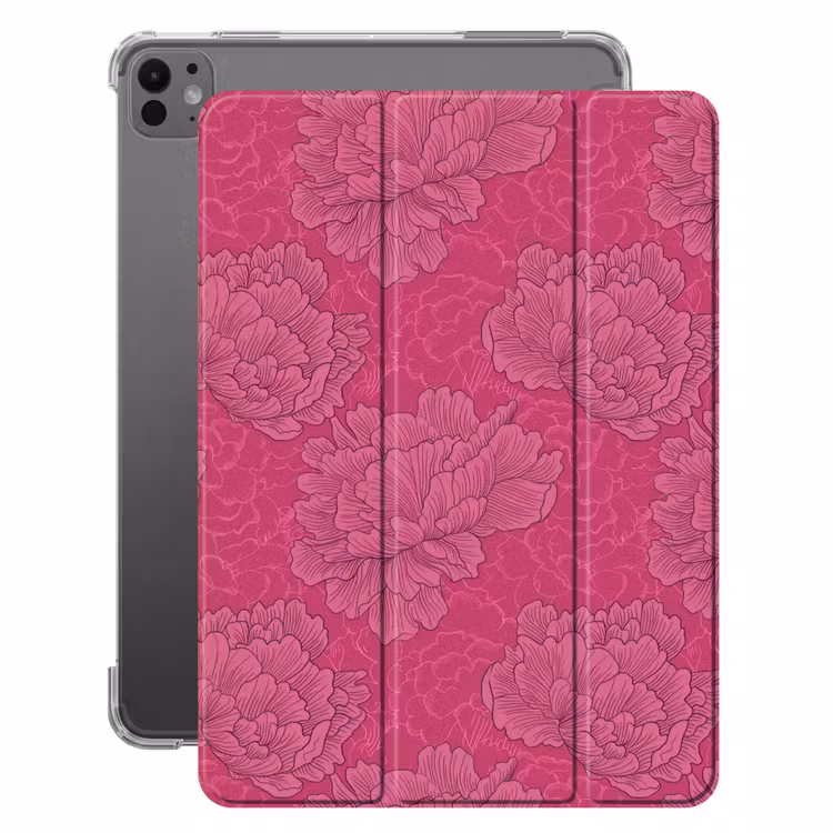 iPad-Hülle - Pfingstrosen - Energetisch - Rosa — 1