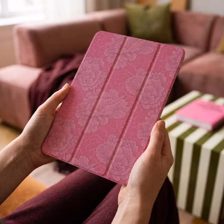 iPad-Hülle - Pfingstrosen - Energetisch - Rosa — 4