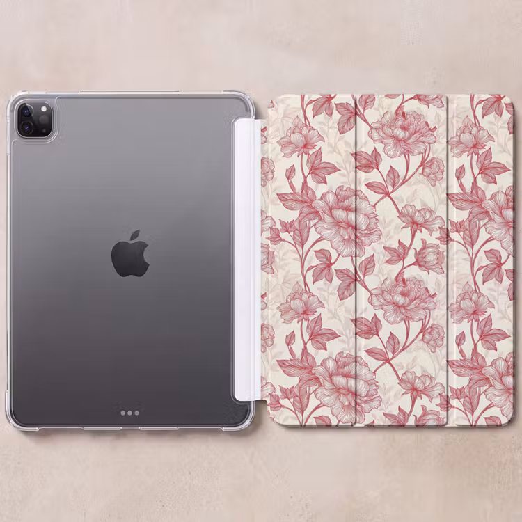 iPad-Hülle - Pfingstrosen - Modern - Rot — 6