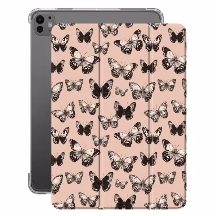 iPad-Hülle - Zeitlos - Schmetterlinge - Pfirsich — 1