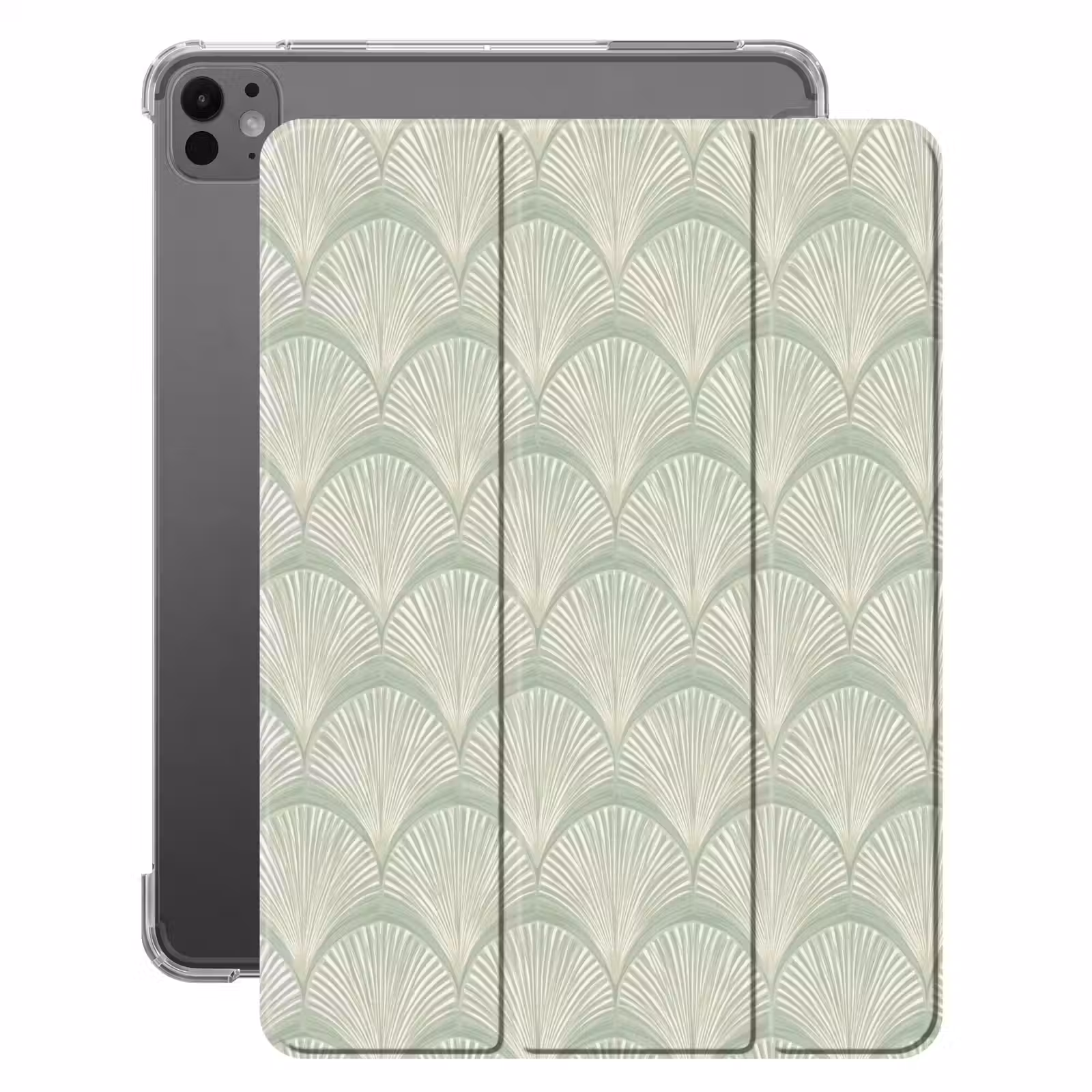 iPad-Hülle - Ventilatoren - Muster - Grün — 1