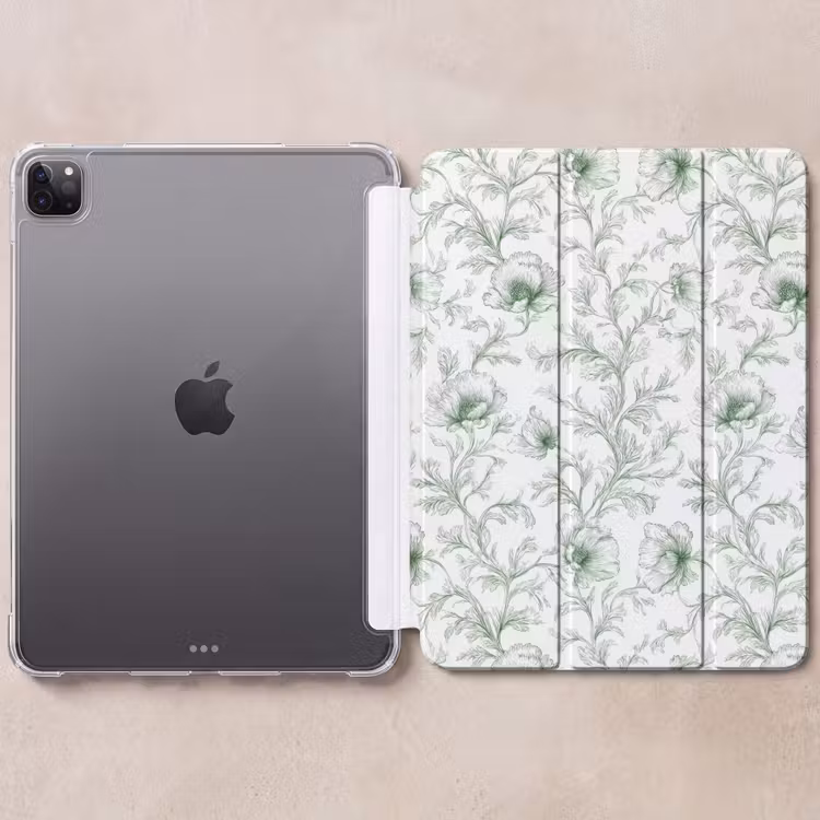 iPad-Hülle - Blumen - Signiert - Grün — 6