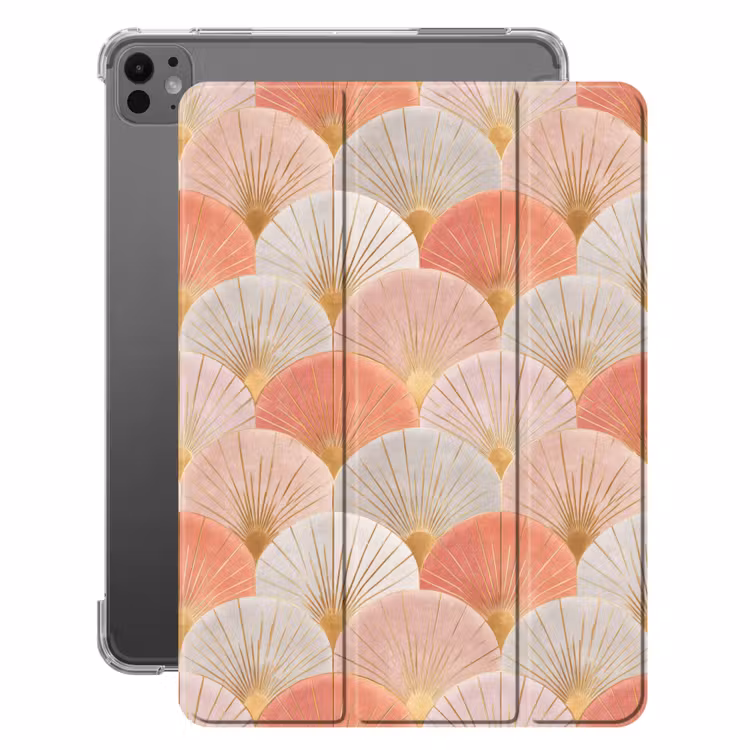 iPad-Hülle - Fächer - Gold - Rosa — 1